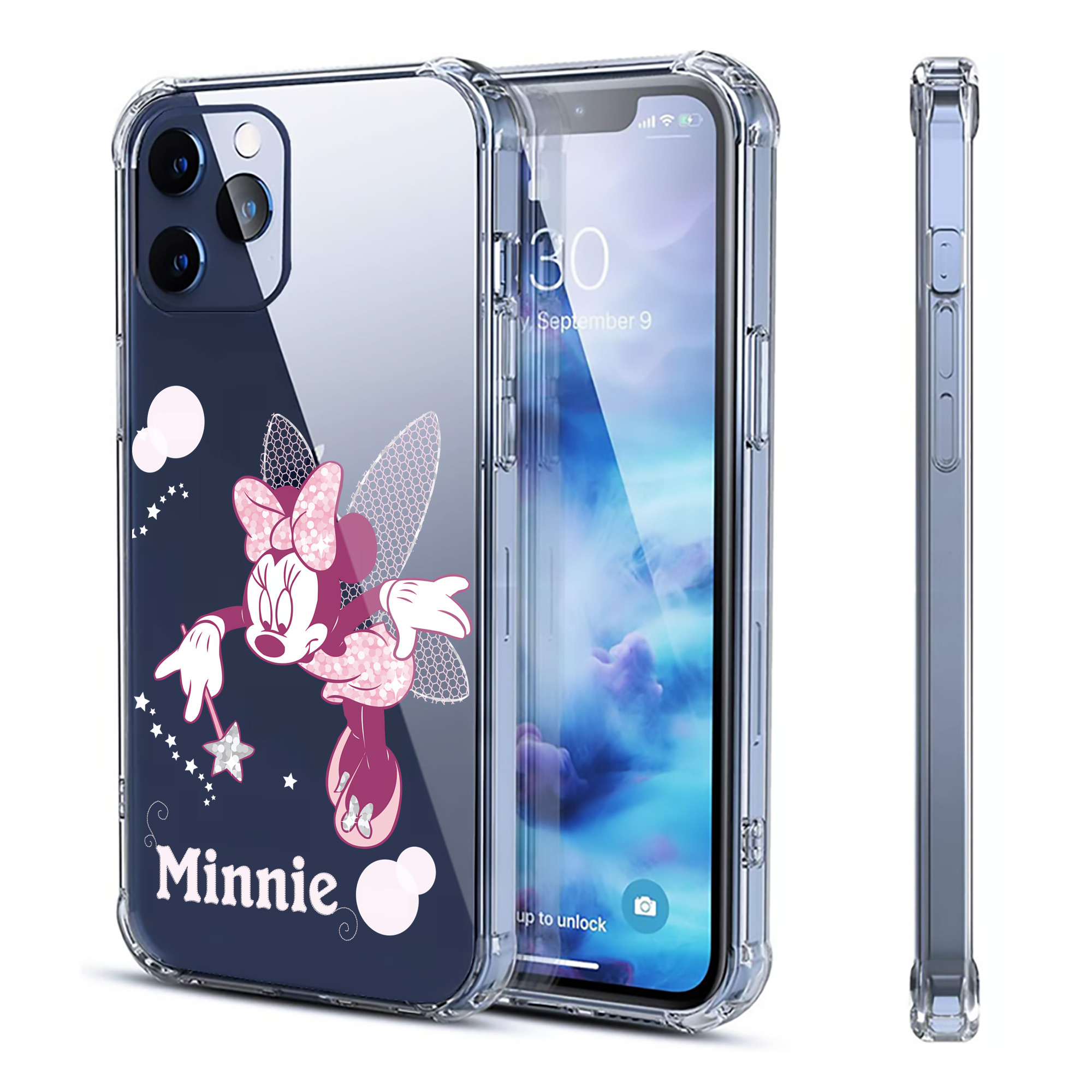 （画像用） ミッキーマウス Mickey Mouse 【iPhone 12シリーズ対応】透明スマホケース（クリアソフトケース）